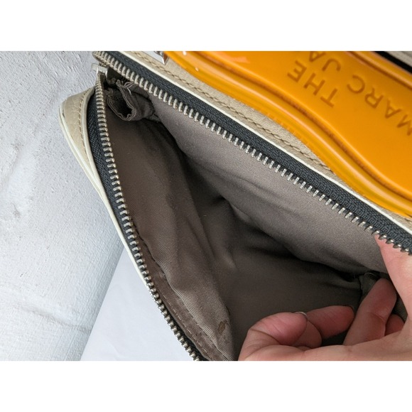 Marc Jacobs Leather Orange Taupe Box Bag ***Missing crossbody Strap - Picture 9 of 12